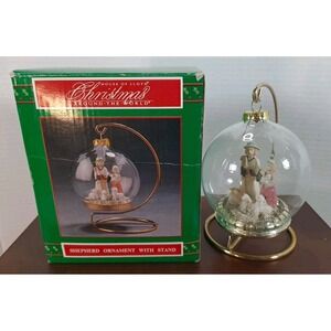 Vtg 1995 House Of Lloyd Shepherds Ornament With Stand Christmas Around The World